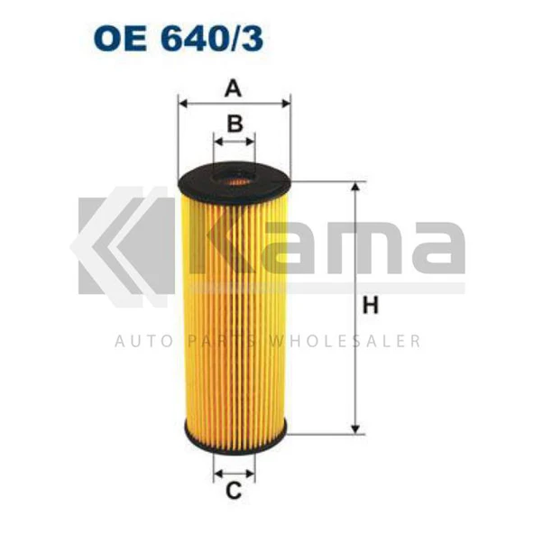 A1041800109-00A115466 YAĞ FİLTRESİ MERCEDES 124 / 210 / 140 / 202 / 129 / VW LT 93-02 İTHAL