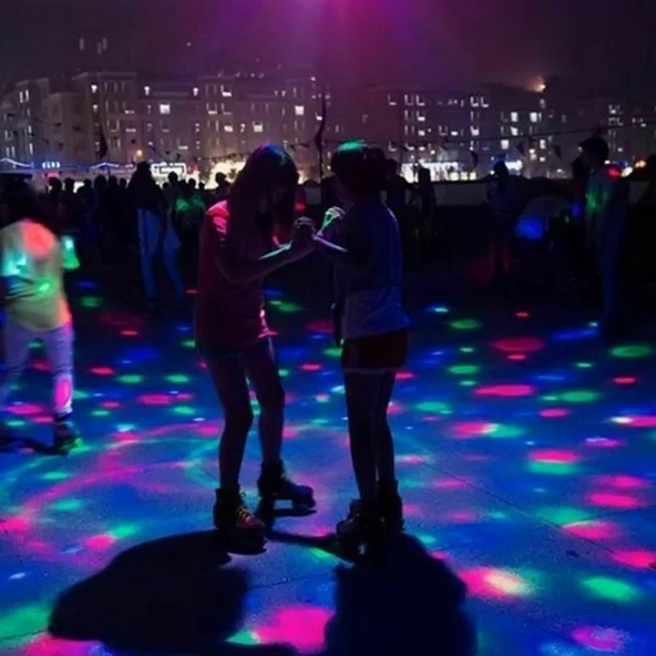 DİSKO IŞIĞI LED RGB DİSKO IŞIK TOPU AMPUL LED IŞIK DÖNEN DİSKO TOPU IŞIKLI YILBAŞI PARTİ IŞIKLARI - 3