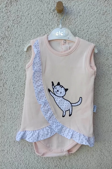 Eterelle Kedili Fırfırlı Bandanalı Badi - Resim 2