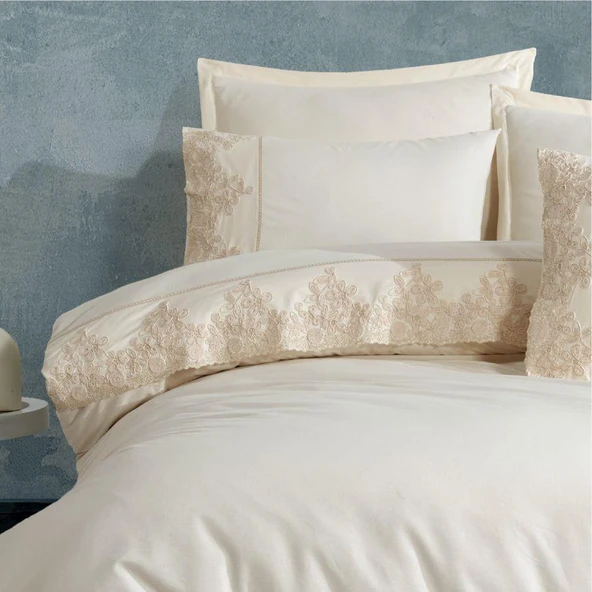 Clasy Nevresim Takımı Çift Kişilik Osela V2 Ekru - Resim 3