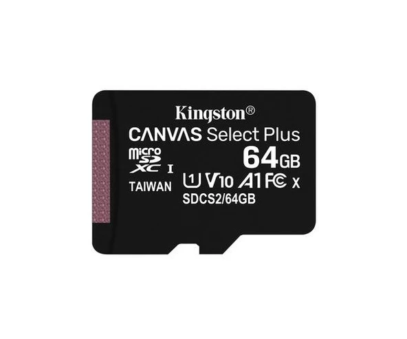 Kingston 64GB SDCS2/64GB 100MB/s CL10 U1 A1 MicroSD Kart Bellek