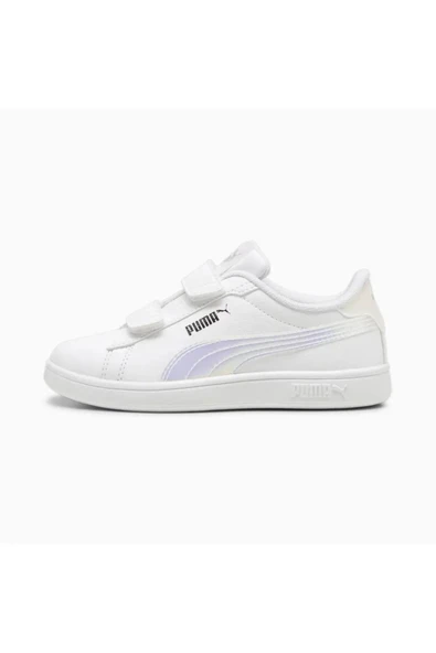 Puma Çocuk Smash 3.0 Holo 2.0 V PS Sneaker Beyaz  Spor Ayakkabı 39829301 - 3
