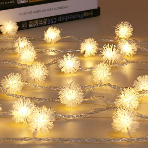 KİRPİ TOP LED IŞIK YILBAŞI AĞACI IŞIĞI NOEL LED IŞIK KİRPİ GÜN IŞIĞI LED IŞIK İP LED IŞIK MODLU 220V FİŞLİ - Resim 3