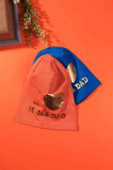 Eterelle I Love Mom Dad 2-4 Yaş Erkek Çocuk Şapkası 2'li Paket - 3