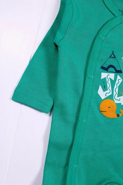 Eterelle Jungle Desenli Erkek Bebek 4'lü Tulum Seti - Resim 6