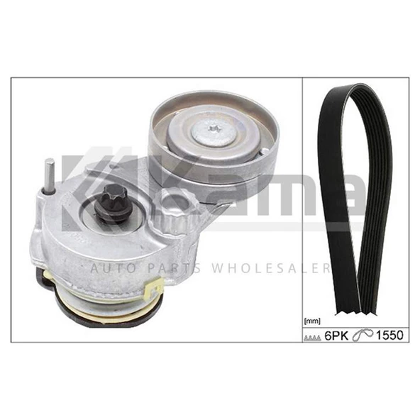 1340055 KANALLI KAYIŞ SETİ (KAYIŞ+BİLYA) OPEL MOKKA (A1.6XER) 13- / ASTRA-J (A1.6XER) 12- / VW TRANSPORTER-T6 / AMAROK (CFCA/2.0TDI) 11- İTHAL ürün görseli