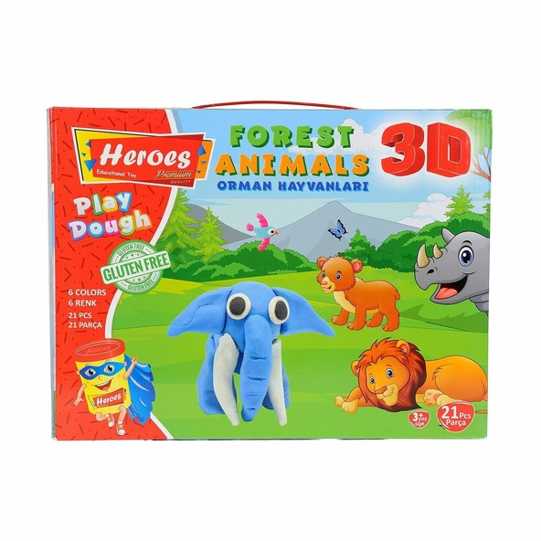 ERN-571 Heroes 3D Orman Hayvanları Seti