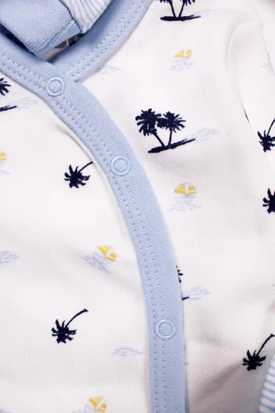 Eterelle Marin Kravuze Desenli Erkek Bebek 4'lü Tulum Seti - Resim 4