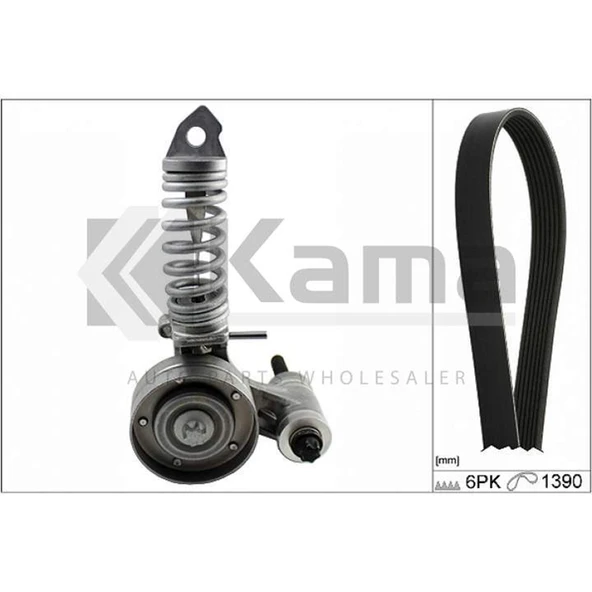 1340550-1340064 KANALLI KAYIŞ SETİ (GERGİ+KAYIŞ) OPEL CORSA-E (1.2/1.4) 15-19 / CORSA-D (1.2/1.4) 07-15 / MOKKA (1.4T) 13-16 / CHEVROLET AVEO T300 (1 İTHAL
