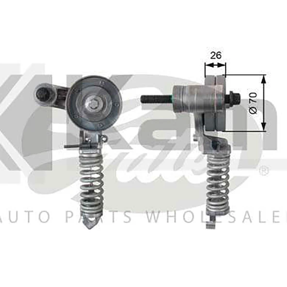 1340551-6340553 KANALLI KAYIŞ GERGİSİ KOMPLE OPEL (1.2/1.4 TWINPORT) İTHAL