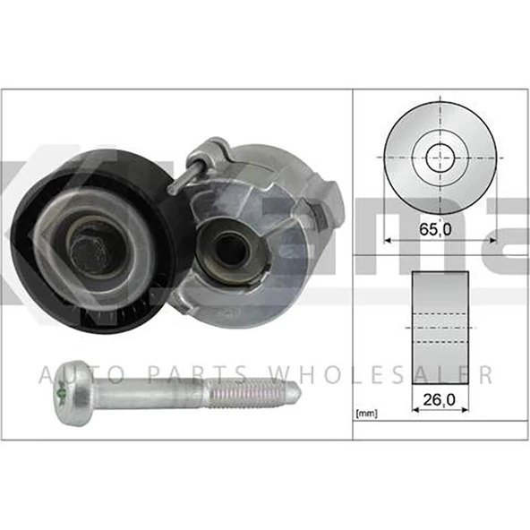 6340557 KANALLI KAYIŞ GERGİ RULMANI OPEL VECTRA-C / ASTRA-H (1.9CDTI) İTHAL