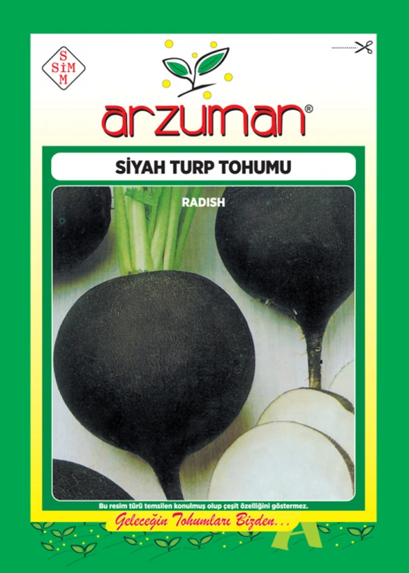 SİYAH TURP TOHUMU 25 GR ORT 2250 AD TOHUM