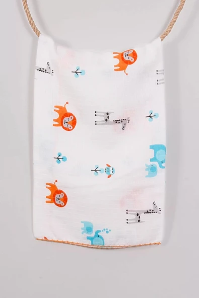 Eterelle Kaplan Desenli 80*80 Müslin Bebek Battaniyesi