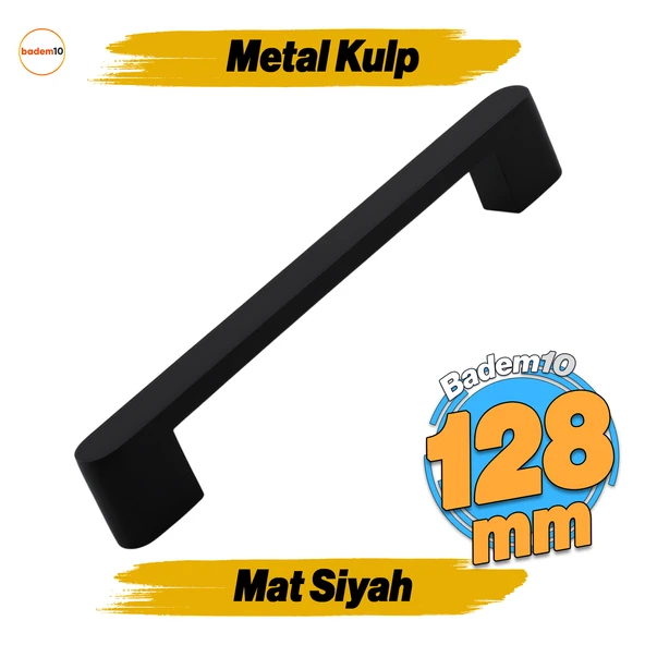 Uhud Kulp 128 mm Siyah Metal Mutfak Mobilya Çekmece Mutfak Dolap Dolabı Kulpları Kapak Kulbu 12.8 cm