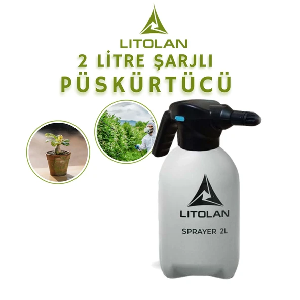 Zirai İlaçlama Pompası Şarjlı 2Lt (Sıyah) - 2