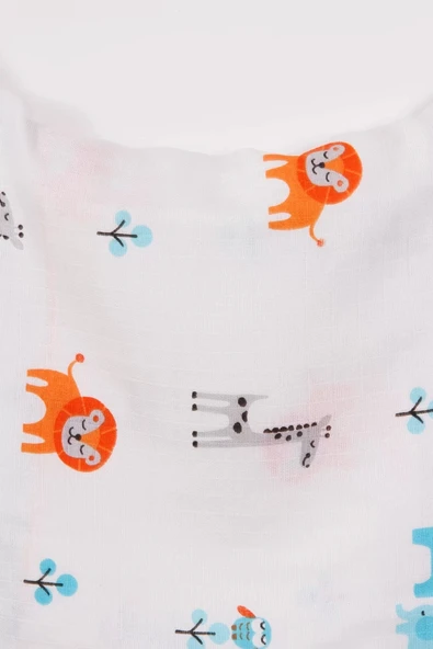 Eterelle Kaplan Desenli 80*80 Müslin Bebek Battaniyesi - 3