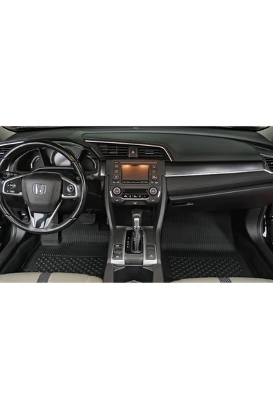 Sahler Honda Civic 2016-2021 Uyumlu 4.5d Premium Havuzlu Oto Paspas ve Liner Marka 3D Bagaj Havuzu - Civic fc5 - 3