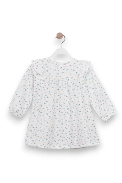 Çiçekli Kız Çocuk Elbise - Resim 4