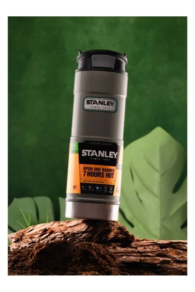 Stanley One Hand Mug Termos 0,47 LT  Paslanmaz Çelik - Yeşil Ömür Boyu Garanti - 2