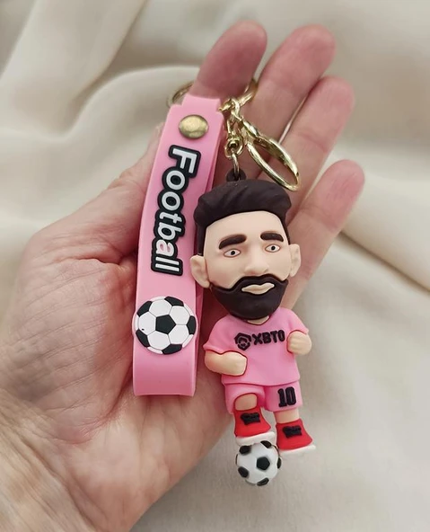 Futbolcu 3D Figür Futbol Yıldızı Anahtarlık Çanta Araba Süsü