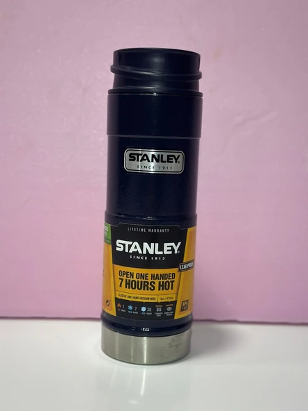 Stanley One Hand Mug Termos 0,47 Lt - Paslanmaz Çelik Lacivert  Ömür Boyu Garanti