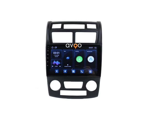 KİA SPORTAGE OLD 2005/2010 SİYAH  9 İNÇ 8-128 ürün görseli