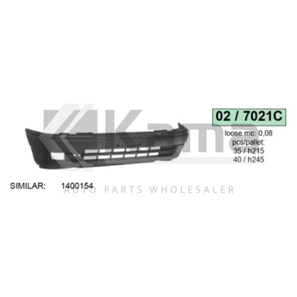 1400155-1400154 TAMPON ÖN (ASTARSIZ/KLİMALI ARAÇLAR İÇİN) OPEL ASTRA-F 95-98 İTHAL ürün görseli