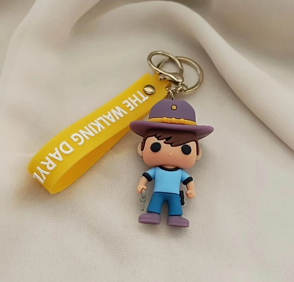 The Walking Dead Karakterleri Anahtarlık Silikon Araba Çanta Süsü Aksesuar - Resim 3