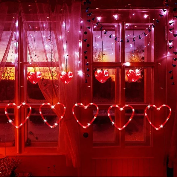 KALPLİ SALKIM LED IŞIK DEKOR LED IŞIK RED LİGHT KIRMIZI SALKIM LED IŞIK MODLU 220V KIRMIZI LED IŞIK