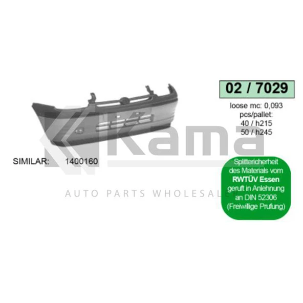 1400160R TAMPON ÖN (ASTARLI) OPEL CORSA-B 93-97 İTHAL ürün görseli