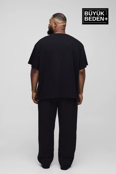 Erkek Büyük Beden Orta Brooklyn Baskılı Bisiklet Yaka Tshırt SPR25BTS11 - 2