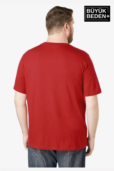 Erkek Büyük Beden Orta Brooklyn Baskılı Bisiklet Yaka Tshırt SPR25BTS11 - 6