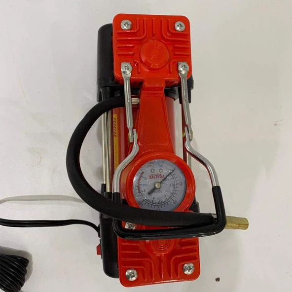 Tek Pistonlu Metal Profesyonel Hava Kompresörü 150 Psı Çakmaklık Araba Teker Lastik Top Şişirme 12v - 4