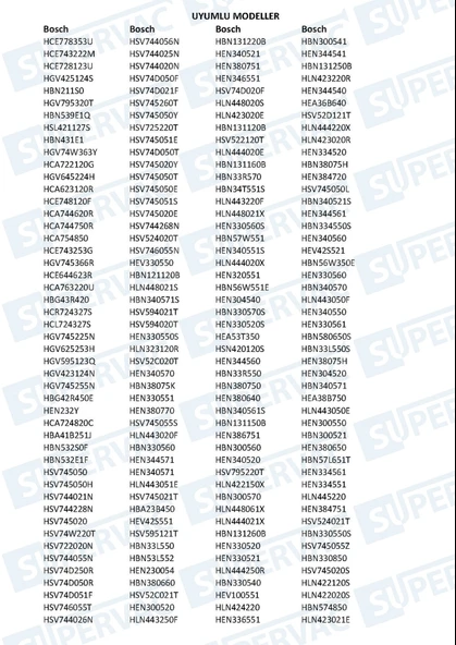 Fırın Kapak Contası, Bosch Siemens Profilo ile Uyumlu - Resim 12