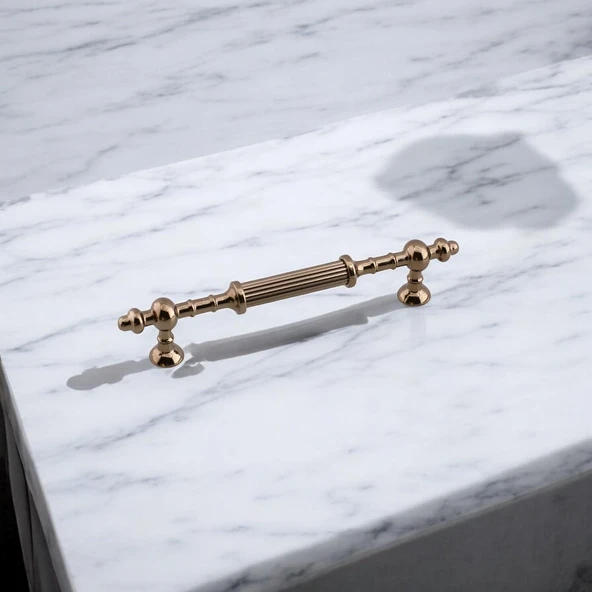 Metal Kulp 224 mm- 22.4 cm Mobilya Çekmece Mutfak Dolabı Dolap Kulpları Kulbu Kulpu Bronz - Resim 4