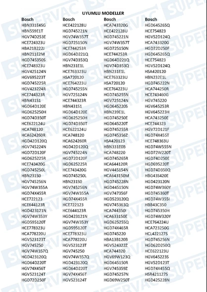 Fırın Kapak Contası, Bosch Siemens Profilo ile Uyumlu - Resim 10