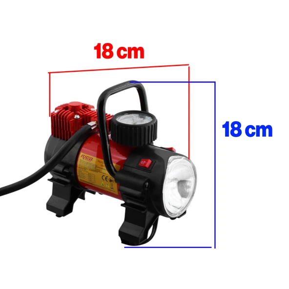 Tek Pistonlu Metal Profesyonel Hava Kompresörü 150 Psı Çakmaklık Araba Teker Lastik Top Şişirme 12v - 3