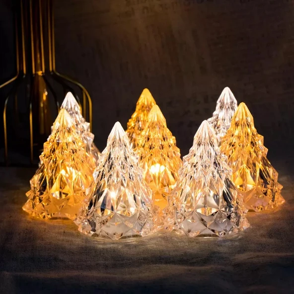 AMBER LED IŞIKLI ÇAM AĞACI MİNİ IŞIKLI ÇAM AĞACI IŞIKLI YILBAŞI AĞACI LED LİGHT NOEL TREE DECOR LİGHT - 4