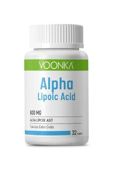 Voonka Alpha Lipoic Acid 600 Mg Yaşlanma Karşıtı 30 Kapsül