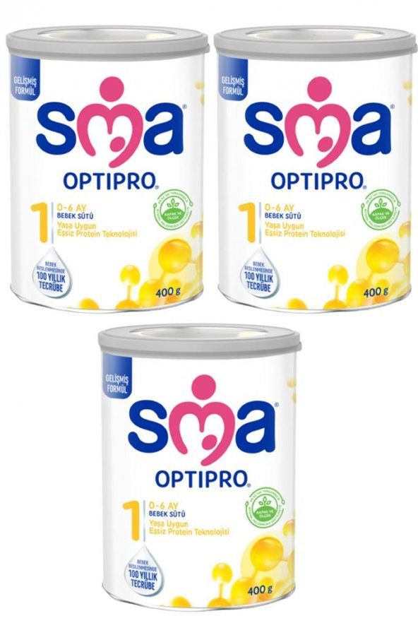 SMA Optipro Probiyotik 1 Bebek Sütü 400 gr x 3 Adet