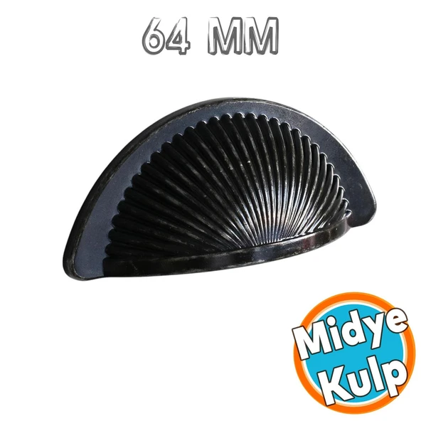 Mobilya Mutfak Dolap Kulpu Kulbu Kulpları Yelken Midye Tas Çanak 64mm Düğme Eskitme AntikGümüş