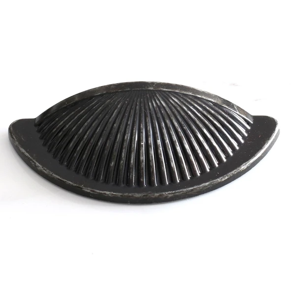 Mobilya Mutfak Dolap Kulpu Kulbu Kulpları Yelken Midye Tas Çanak 64mm Düğme Eskitme AntikGümüş - Resim 4