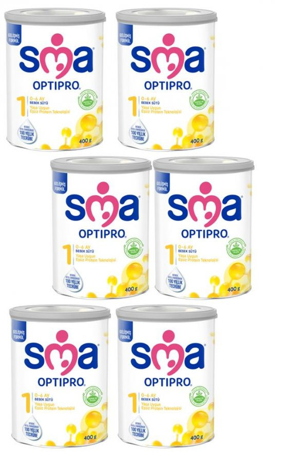 SMA Optipro Probiyotik 1 Bebek Sütü 400 gr x 6 Adet