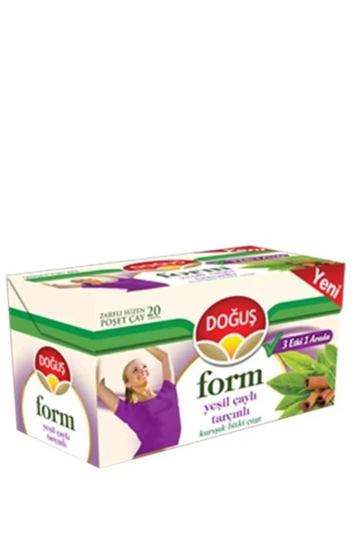 Doğuş Form Yeşil Çaylı Tarçınlı Bitki Çayı 20'li