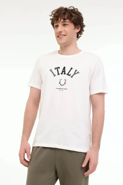 Lumberjack ML Renato 11ITL1030 5fx Beyaz Erkek T-shirt 101940309 ürün görseli 1