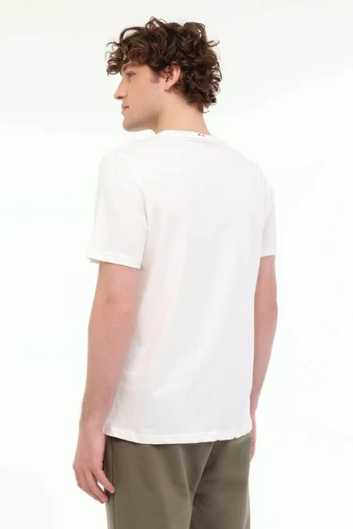 Lumberjack ML Renato 11ITL1030 5fx Beyaz Erkek T-shirt 101940309 - Resim 2