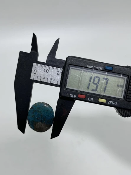 Okyanus Temalı Doğal Kabaşon Firuze Taşı 24,6 Karat - Turkuaz Taşı 4,96 Gram - 3