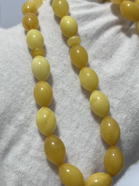 Doğal Kaya Damla Kehribar Tesbih 33lük 12,23 Gram - Resim 2