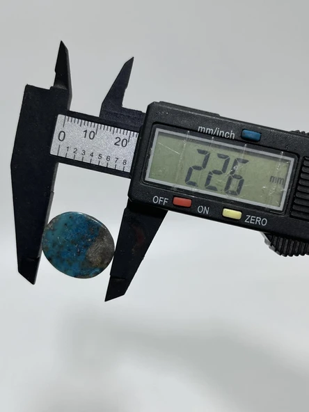 Okyanus Temalı Doğal Kabaşon Firuze Taşı 24,6 Karat - Turkuaz Taşı 4,96 Gram - 4
