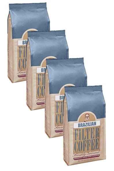 Mehmet Efendi Kurukahveci  Brazilian Filtre Kahve 4 x 250 G